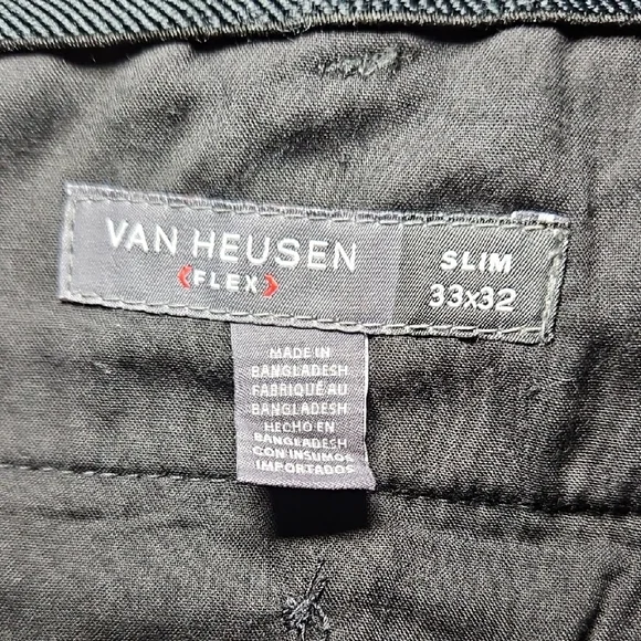 Van Heusen Charcoal Gray Slim Fit Flex 3 Comfort Dress Pants - Picture 9 of 11